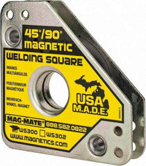 Mag-Mate - 3-3/4" Wide x 3/4" Deep x 3-3/4" High, Rare Earth Magnetic Welding & Fabrication Square - 60 Lb Average Pull Force - Caliber Tooling