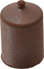 Cratex - 7/8" Max Diam x 1-1/4" Long, Cone, Rubberized Point - Fine Grade, Silicon Carbide, 1/4" Arbor Hole, Unmounted - Caliber Tooling