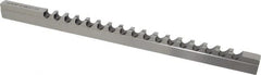Dumont Minute Man - 12mm Keyway Width, Style D-1, Keyway Broach - High Speed Steel, Bright Finish, 9/16" Broach Body Width, 1" to 6" LOC, 13-7/8" OAL, 8,400 Lbs Pressure for Max LOC - Caliber Tooling