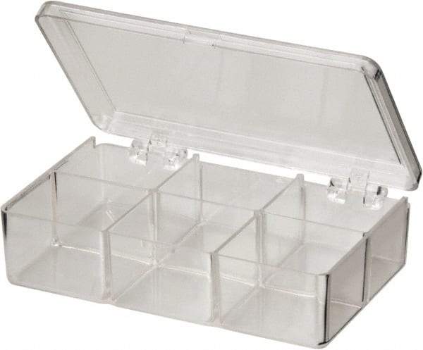 Flambeau - 3" Wide x 1-1/8" High x 4-5/8" Deep, Small Parts Box - K-Resin Frame, 6 Compartments, 1-1/4" Wide x 7/8" High x 1-3/8" Deep Bin - Caliber Tooling