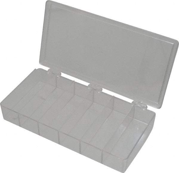 Flambeau - 4-1/2" Wide x 1-3/8" High x 8-1/4" Deep, Small Parts Box - K-Resin Frame, 6 Compartments, 4" Wide x 1-1/8" High x 1-1/4" Deep Bin - Caliber Tooling