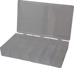 Flambeau - 6-3/4" Wide x 1-3/4" High x 11" Deep, Small Parts Box - K-Resin Frame, 6 Compartments, 6" Wide x 1-1/2" High x 1-5/8" Deep Bin - Caliber Tooling