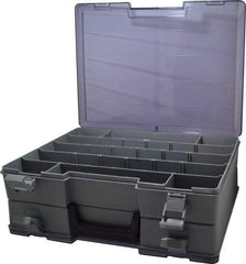 Flambeau - 15-1/2" Wide x 5" High x 11-3/4" Deep, Small Parts Storage Box - Copolymer Frame, 18 to 48 Compartments - Caliber Tooling