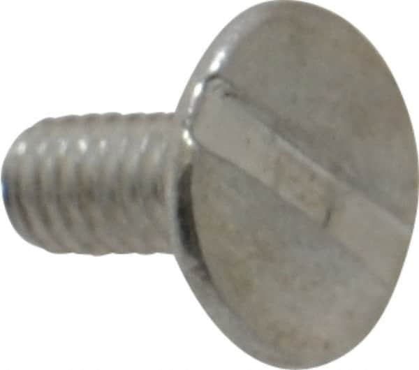 Made in USA - #8-32 Thread Screw, Truss Head, Slotted Drive, Aluminum Sex Bolt & Binding Post - Uncoated, 3/8" Length Under Head - Caliber Tooling