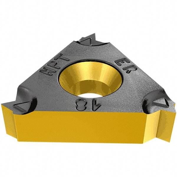 Iscar - 16IR Internal Right Hand 20 UN Laydown Threading Insert - Grade IC1007, TiAlN Coated Carbide, 9.52mm Inscribed Circle - Caliber Tooling