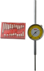 Value Collection - 23 Piece, 4-48 Inch Thread, Steel, 2 Inch Dial Indicator and Point Kit - Use With AGD Indicators - Caliber Tooling