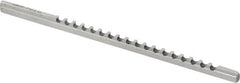 Dumont Minute Man - 3/32" Keyway Width, Style A, Keyway Broach - High Speed Steel, Bright Finish, 1/8" Broach Body Width, 13/64" to 1-1/8" LOC, 5" OAL, 780 Lbs Pressure for Max LOC - Caliber Tooling
