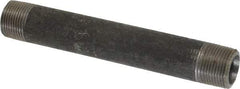 Made in USA - Schedule 80, 3/4" Diam x 6-1/2" Long Black Pipe Nipple - Threaded - Caliber Tooling