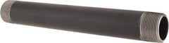 Made in USA - Schedule 80, 1-1/4" Diam x 12" Long Black Pipe Nipple - Threaded - Caliber Tooling