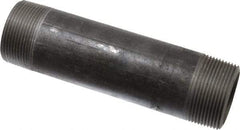 Made in USA - Schedule 80, 1-1/2" Diam x 6-1/2" Long Black Pipe Nipple - Threaded - Caliber Tooling