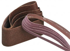 Norton - 2" Wide x 132" OAL, 60 Grit, Aluminum Oxide Abrasive Belt - Aluminum Oxide, Medium, Coated, X Weighted Cloth Backing, Series R228 - Caliber Tooling