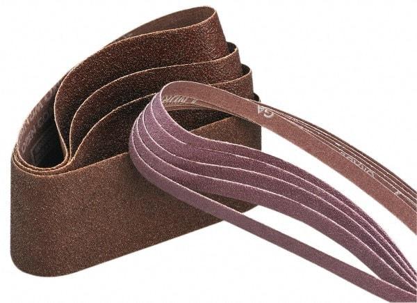 Norton - 2" Wide x 132" OAL, 120 Grit, Aluminum Oxide Abrasive Belt - Aluminum Oxide, Fine, Coated, X Weighted Cloth Backing, Series R228 - Caliber Tooling