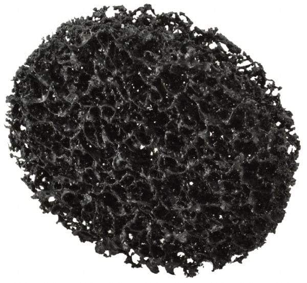 3M - 3" Very Coarse Grade Silicon Carbide Deburring Disc - 1/4" Center Hole, Arbor Connection, Black, 8,500 Max RPM - Caliber Tooling