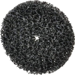 3M - 4" Very Coarse Grade Silicon Carbide Deburring Disc - 3/8" Center Hole, Arbor Connection, Black, 6,000 Max RPM - Caliber Tooling