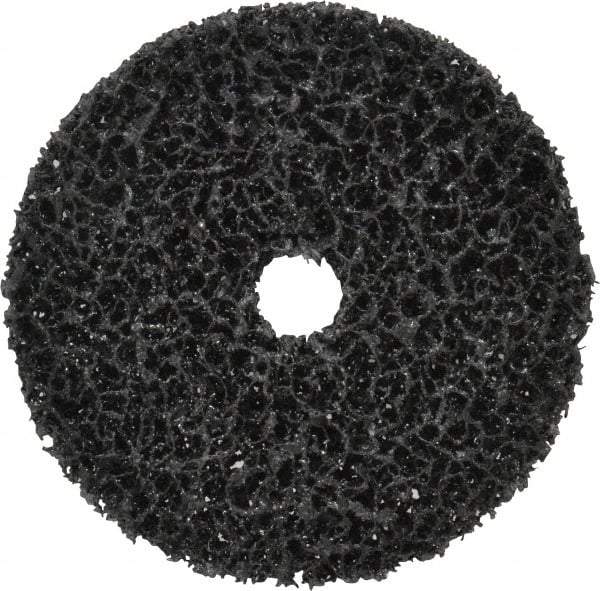 3M - 4" Very Coarse Grade Silicon Carbide Deburring Disc - 5/8" Center Hole, Arbor Connection, Black, 6,000 Max RPM - Caliber Tooling