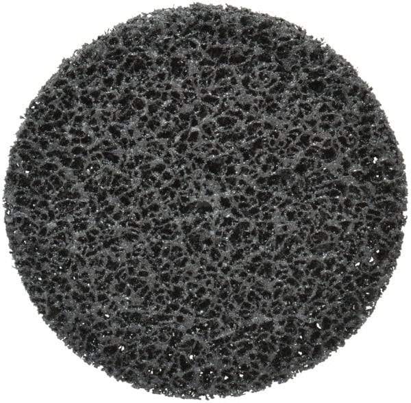 3M - 6" Very Coarse Grade Silicon Carbide Deburring Disc - 1/4" Center Hole, Arbor Connection, Black, 4,000 Max RPM - Caliber Tooling