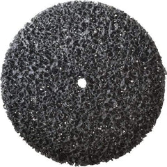 3M - 6" Very Coarse Grade Silicon Carbide Deburring Disc - 3/8" Center Hole, Arbor Connection, Black, 4,000 Max RPM - Caliber Tooling