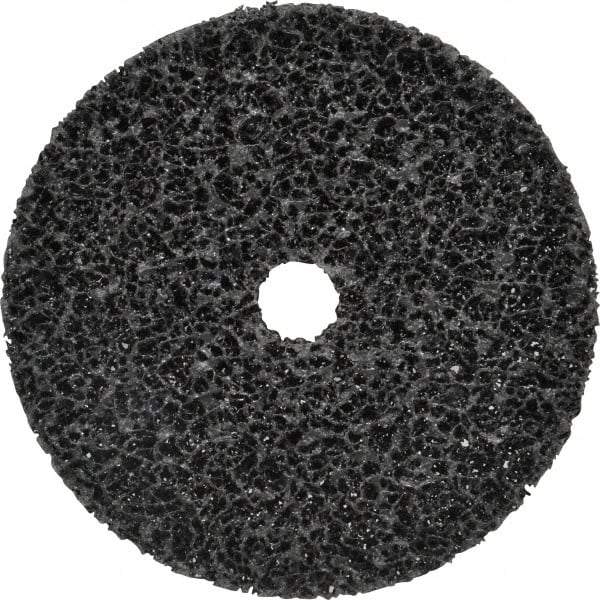 3M - 6" Very Coarse Grade Silicon Carbide Deburring Disc - 7/8" Center Hole, Arbor Connection, Black, 4,000 Max RPM - Caliber Tooling