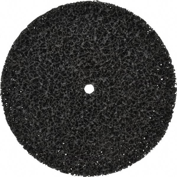 3M - 8" Very Coarse Grade Silicon Carbide Deburring Disc - 1/2" Center Hole, Arbor Connection, Black, 3,000 Max RPM - Caliber Tooling