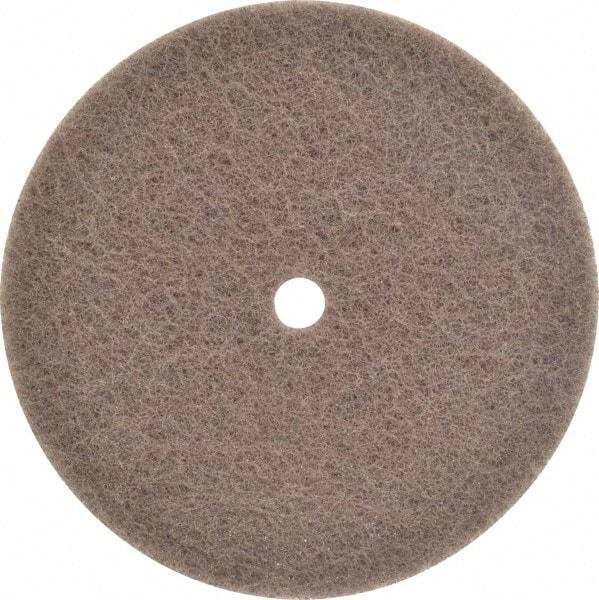 3M - 6" Very Fine Grade Silicon Carbide Deburring Disc - 1/2" Center Hole, Arbor Connection, 4,000 Max RPM - Caliber Tooling