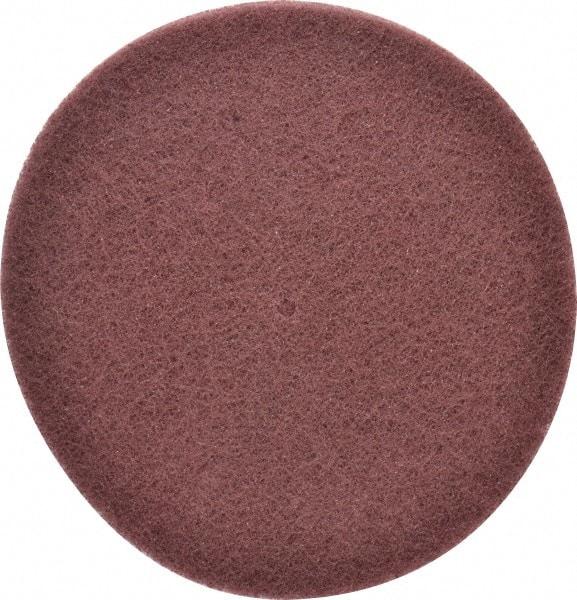 3M - 8" Very Fine Grade Aluminum Oxide Deburring Disc - 1/4" Center Hole, Arbor Connection, Maroon, 3,000 Max RPM - Caliber Tooling