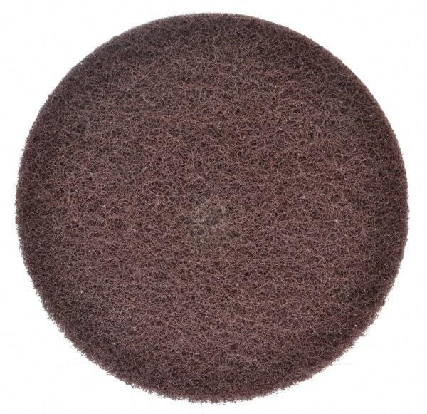 3M - 8" Medium Grade Aluminum Oxide Deburring Disc - 1/2" Center Hole, Arbor Connection, Maroon, 3,000 Max RPM - Caliber Tooling