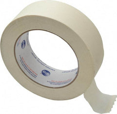 Intertape - 1-1/2" Wide x 60 Yd Long White Paper Masking Tape - Series PG500, 5 mil Thick, 21 In/Lb Tensile Strength - Caliber Tooling