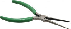 Xcelite - 6" OAL, 2-5/16" Jaw Length x 15/32" Jaw Width, Long Nose Needle Nose Pliers - Smooth Jaw, Standard Head, ESD Cushion Handles, with Spring - Caliber Tooling