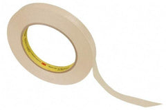 3M - 1/2" Wide x 60 Yd Long Tan Paper Masking Tape - Series 232, 6.3 mil Thick, 27 In/Lb Tensile Strength - Caliber Tooling