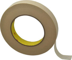 3M - 3/4" Wide x 60 Yd Long Tan Paper Masking Tape - Series 232, 6.3 mil Thick, 27 In/Lb Tensile Strength - Caliber Tooling