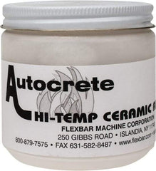 Flexbar - 1 Lb Jar White Ceramic Filler/Repair Caulk - 3000°F Max Operating Temp, 24 hr Full Cure Time - Caliber Tooling