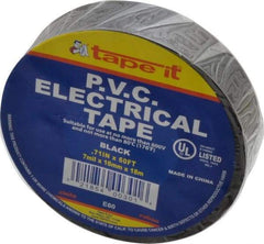 Value Collection - 3/4" x 60', Black Vinyl Electrical Tape - 7 mil Thick - Caliber Tooling