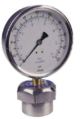 Value Collection - 60 Max psi, 4 Inch Dial Diameter, Stainless Steel Pressure Gauge Guard and Isolator - 1% Accuracy, 18-8 Material Grade - Caliber Tooling