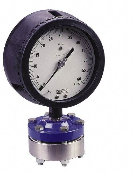 Value Collection - 100 Max psi, 4-1/2 Inch Dial Diameter, Polypropylene Pressure Gauge Guard and Isolator - 0.5% Accuracy - Caliber Tooling