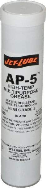 Jet-Lube - 14 oz Cartridge Moly-Disulfide Extreme Pressure Grease - Black, Extreme Pressure & High Temperature, 550°F Max Temp, NLGIG 2, - Caliber Tooling