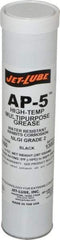 Jet-Lube - 14 oz Cartridge Moly-Disulfide Extreme Pressure Grease - Black, Extreme Pressure & High Temperature, 550°F Max Temp, NLGIG 2, - Caliber Tooling