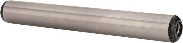 Value Collection - 1/2" Diam x 4" Pin Length Grade 8 Alloy Steel Pull Out Dowel Pin - 1 Rounded & 1 Threaded End - Caliber Tooling