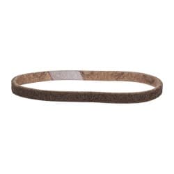 3M - 1/2" Wide x 18" OAL, Aluminum Oxide Abrasive Belt - Aluminum Oxide, Coarse, Nonwoven, Series SC-BS - Caliber Tooling