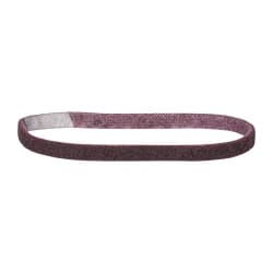 3M - 1/2" Wide x 18" OAL, Aluminum Oxide Abrasive Belt - Aluminum Oxide, Medium, Nonwoven, Series SC-BS - Caliber Tooling