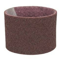 3M - 3-1/2" Wide x 15-1/2" OAL, Aluminum Oxide Abrasive Belt - Aluminum Oxide, Medium, Nonwoven, Series SC-BS - Caliber Tooling