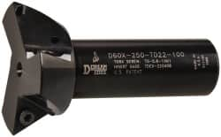 Dorian Tool - 60° Included Angle, 2-1/2 Inch Max Cutting Diameter, 3 Inserts, 1 Inch Shank Diameter, TDEX 220408-EN Insert Style, Indexable Dovetail Cutter - 3-1/2 Inch Overall Length - Caliber Tooling