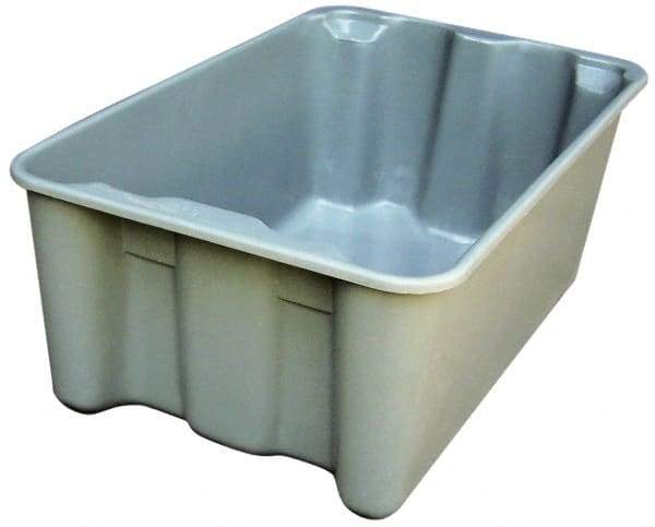 MFG Tray - 300 Lb Load Capacity Gray Fiberglass Tote Container - Stacking, Nesting, 20-1/2" Long x 12.9" Wide x 8" High - Caliber Tooling