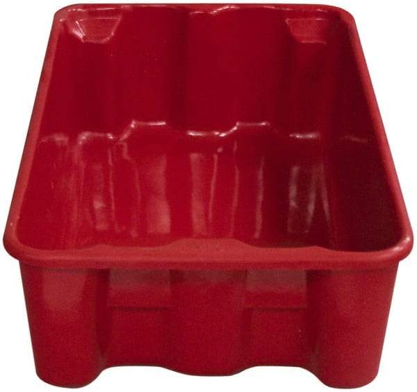 MFG Tray - 300 Lb Load Capacity Red Fiberglass Tote Container - Stacking, Nesting, 19.3" Long x 12-1/2" Wide x 6" High - Caliber Tooling