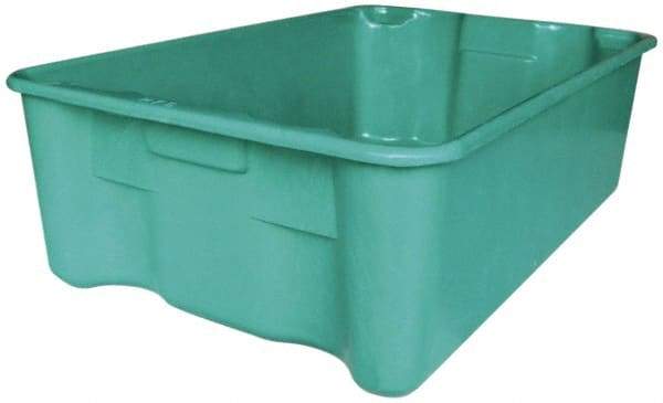 MFG Tray - 300 Lb Load Capacity Green Fiberglass Tote Container - Stacking, Nesting, 19.3" Long x 12-1/2" Wide x 6" High - Caliber Tooling