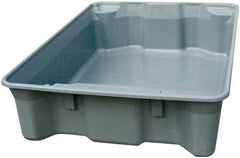 MFG Tray - 500 Lb Load Capacity Gray Fiberglass Tote Container - Stacking, Nesting, 25.3" Long x 18" Wide x 10" High - Caliber Tooling