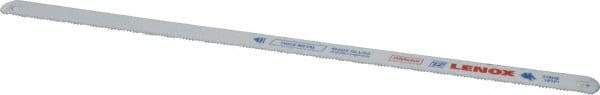 Lenox - 10" Long, 18 Teeth per Inch, Bi-Metal Hand Hacksaw Blade - Toothed Edge, 1/2" Wide x 0.025" Thick, Flexible - Caliber Tooling