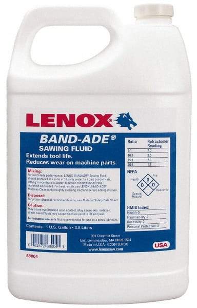 Lenox - Band-Ade, 55 Gal Drum Sawing Fluid - Semisynthetic, For Cutting, Machining - Caliber Tooling