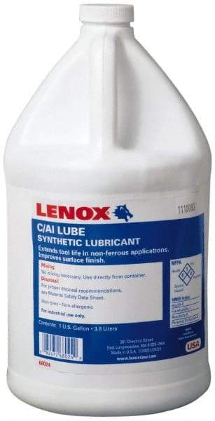 Lenox - C/AL, 1 Gal Bottle Sawing Fluid - Synthetic, For Cutting, Near Dry Machining (NDM) - Caliber Tooling