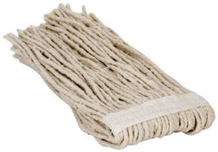 PRO-SOURCE - 1-1/4" White Head Band, X-Small Cotton Cut End Mop Head - 4 Ply, Clamp Jaw Connection, Use for Stripping/Finishing - Caliber Tooling