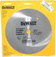 DeWALT - 7-1/4" Diam, 5/8" Arbor Hole Diam, 140 Tooth Wet & Dry Cut Saw Blade - Steel, Smooth Action, Standard Round Arbor - Caliber Tooling